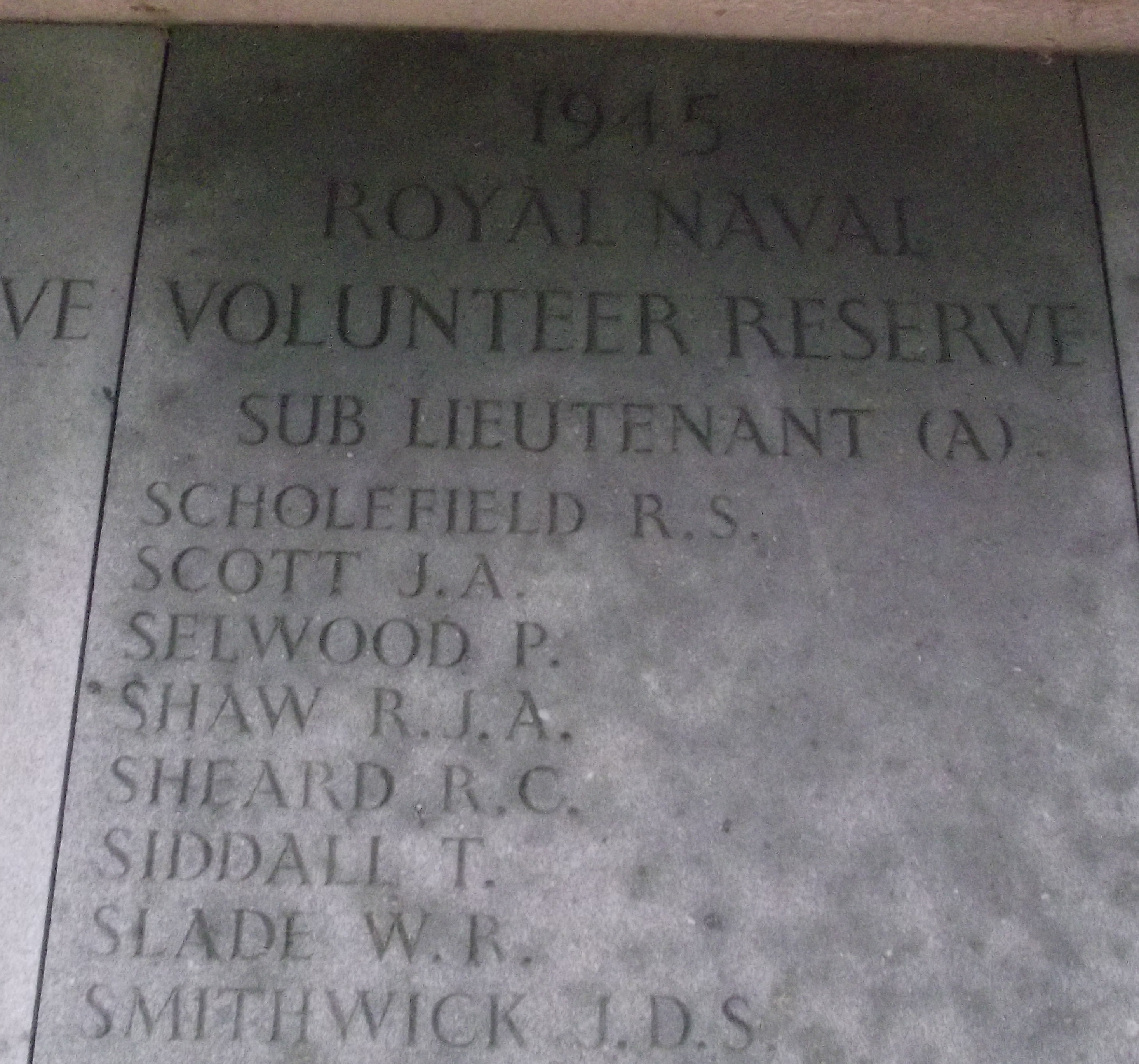 Lt. John David Standish Smithwick - memorial