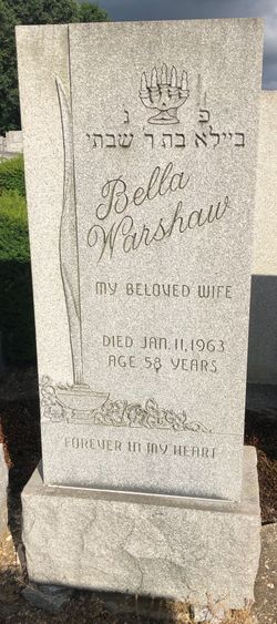 Bella (Goldman) Warshaw - gravestone