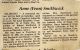 Ann Smithwick - obituary